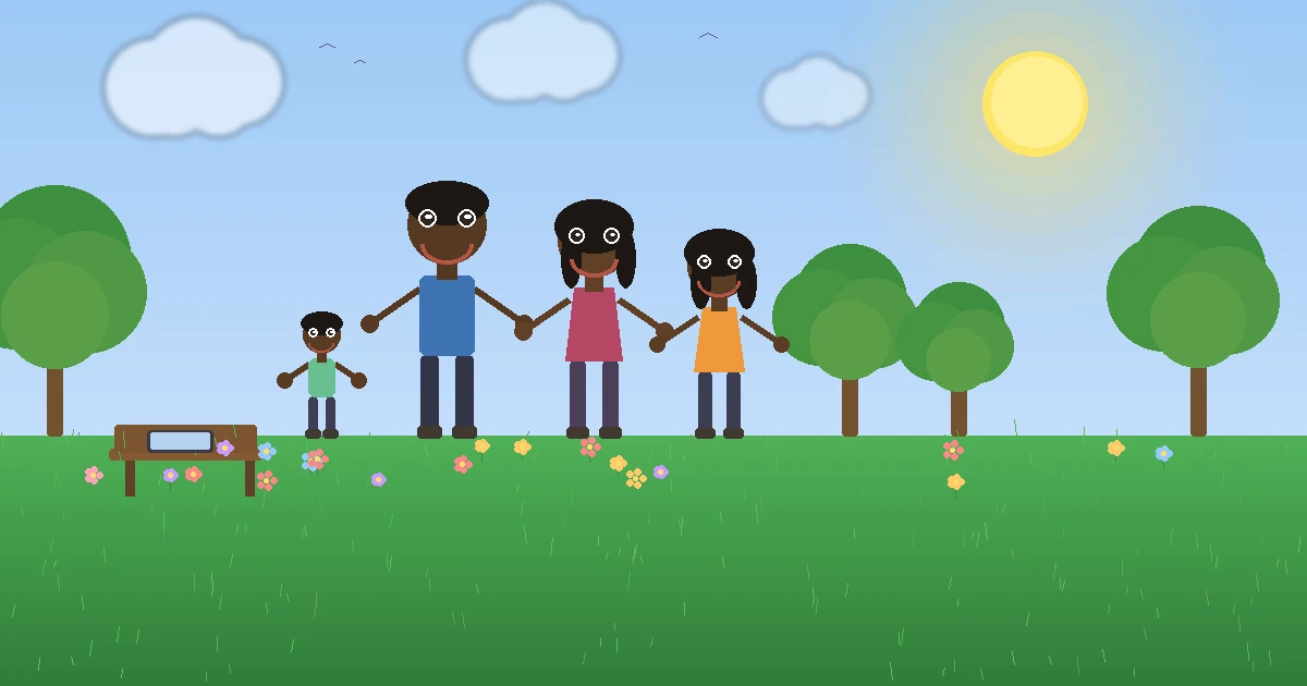 Happy Black family enjoying time outdoors — representing secure and easy account access with Lucent Cash